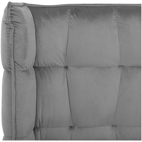 Letto Matrimoniale In Velluto Grigio 180x200cm Senlis - Foto 20