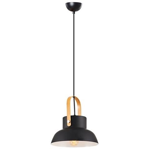 Lampada A Sospensione Buck Lampadario - Da Soffitto - Nero, Legno In Metallo, 24 X 24 X 120 Cm, 1 X E27, Max 40w - Foto 1