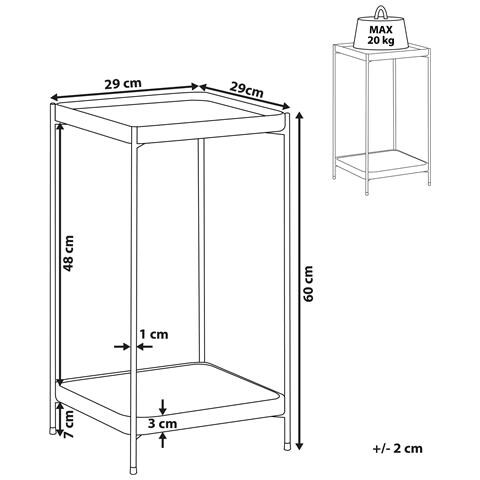Tavolino Color Rame Alsea Alto - Foto 12