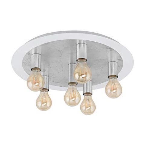 Passano - Plafoniera In Acciaio, 4 W, Colore: Bianco, Argento - Foto 1