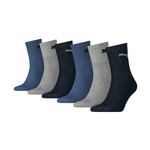 Calzini Sportivi Unisex, Confezione Da 6 Pezzi, Taglia: 47-49, Colore: Blu Navy / grigio / blu Notte (532)  - Foto 1