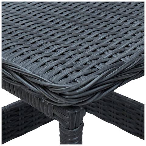 Set Divani Da Giardino 3 Pz Con Cuscini Polyrattan Grigio Scuro - Foto 10