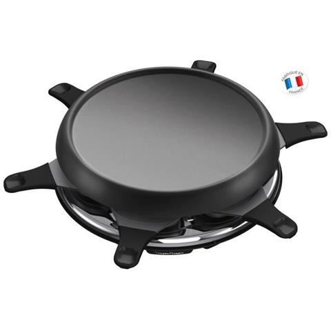 Re151812 Macchina Per Raclette Multifunzione Plancha E Crepe 6 Persone Nero - Foto 1