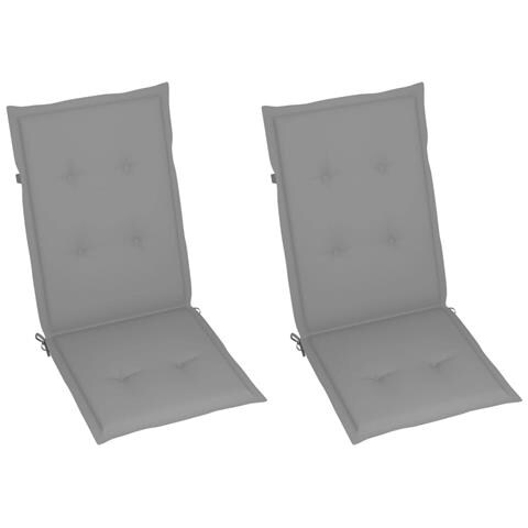 Sedie da Giardino Reclinabili 2pz con Cuscini Massello Acacia - Foto 10