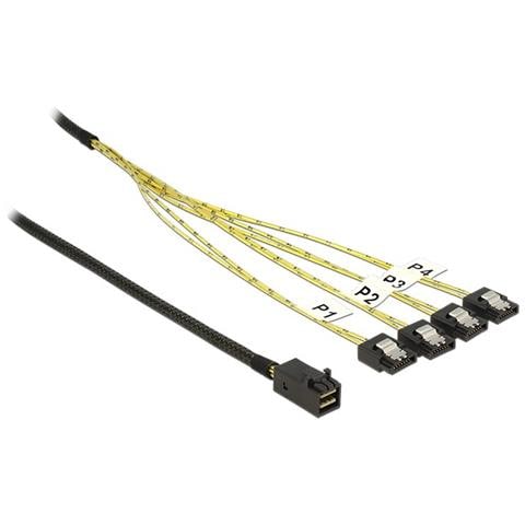 83393, 1 x Mini SAS HD x 4 SFF 8643, 4 x SATA 7p, Nero, Argento - Foto 2