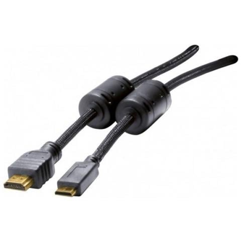 128271-HY cavo HDMI 2 m HDMI tipo A (Standard) HDMI Type C (Mini) Nero - Foto 1