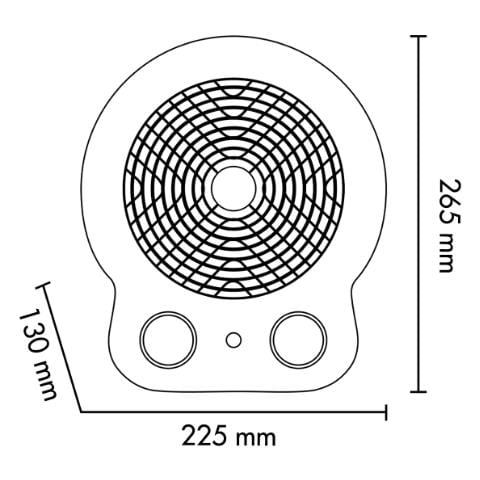 Termoventilatore Dori Berry Potenza 2000 Watt Colore Rosso Ciliegia - Foto 3