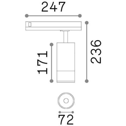 Proiettore Cilindrico Dali Eos Alluminio-plastiche Bianco Led 25w 3000k - Foto 3