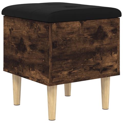 Panca Portaoggetti Rovere Fumo 42x42x46 Cm Legno Multistrato - Foto 2