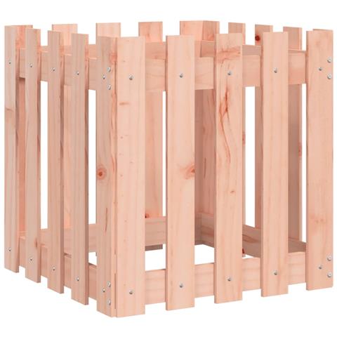 Fioriera Giardino Design Recinzione 50x50x50cm Massello Douglas - Foto 1