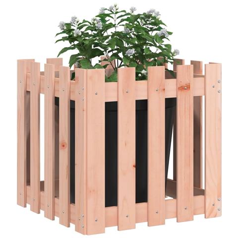 Fioriera Giardino Design Recinzione 50x50x50cm Massello Douglas - Foto 2