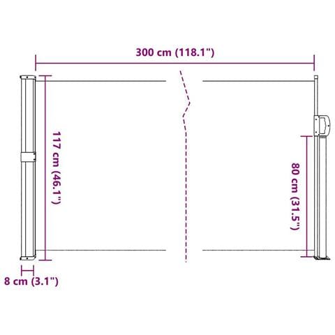Tenda da Sole Laterale Retrattile Nera 117x300 cm - Foto 9