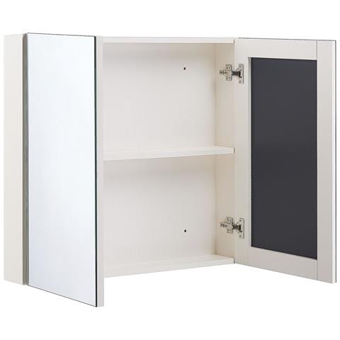 Armadio A Muro Per Specchio Da Bagno Navarra 80 Cm 70 Cm Bianco - Foto 2