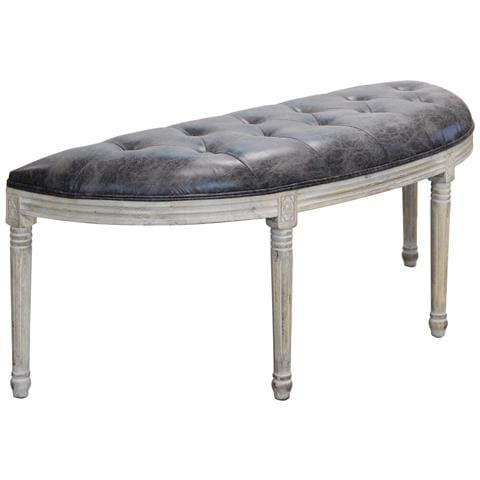 Panca 2 Posti Da Interno Salotto Bar Con Struttura In Legno E Seduta Morbida Imbottita Winter - Black - Foto 1