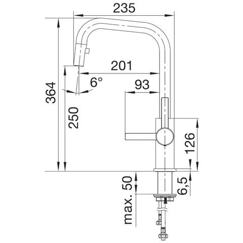 Miscelatore Lavello Con Doccetta In Acciaio Inox Satinato - 526614 - Foto 2