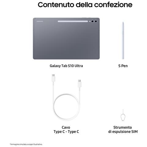 Galaxy Tab S10 Ultra Wi-Fi (2024) 512GB 12GB Ram Display 14.6" Dynamic AMOLED 2X, 11200 mAh, Android 14, IP68, Moonstone Gray Italia - Foto 2