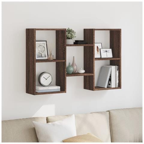 Mensola A Muro Rovere Marrone 96x18x60 Cm In Truciolato - Foto 1