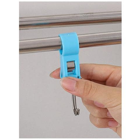 4 Pezzi Morsetti Per Tubi In Plastica, Porta Asciugamani Da Bagno Regolabili (medi) Blue L - Foto 2
