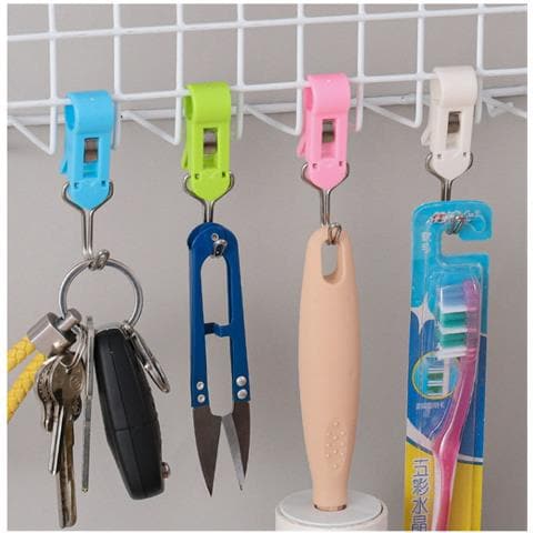 4 Pezzi Morsetti Per Tubi In Plastica, Porta Asciugamani Da Bagno Regolabili (medi) Blue L - Foto 4