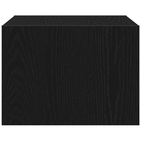 Comodini a Parete con Luci LED 2 pz Rovere Neri - Foto 10