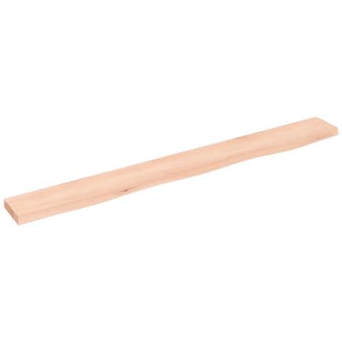 Ripiano A Parete 100x10x2 Cm Legno Massello Rovere Non Trattato - Foto 2