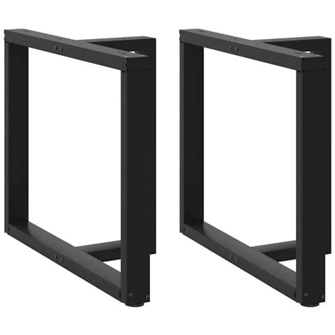 Gambe Tavolo Pranzo A Forma T 2pz Nero 90x35x(72-73)cm Acciaio - Foto 1