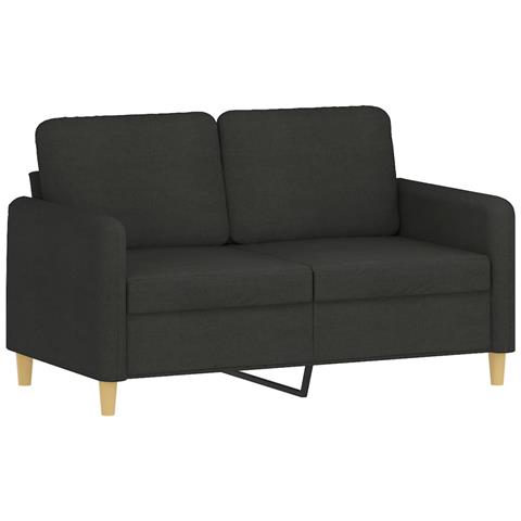 Set Divani 3 Pz Con Cuscini Nero In Tessuto - Foto 3