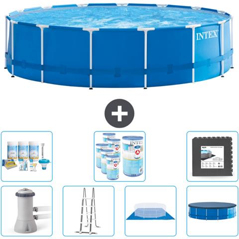 Piscina Fuori Terra - In Giro - 457x457x122 Cm - Blu - Include Accessori Coordinati Cb43 - Foto 1