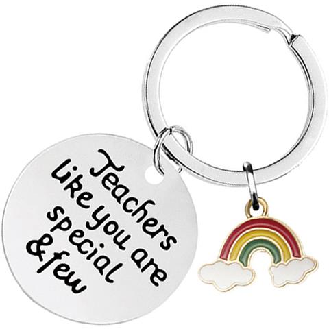 Portachiavi In Acciaio Inossidabile Con Arcobaleno Epossidico Chy029 - Foto 3