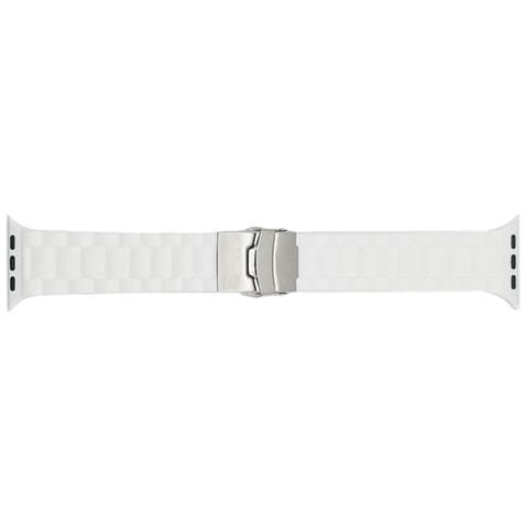 Cinturino Per Apple Watch Series 1-7 E Se White 42/44 Millimetri - Foto 2