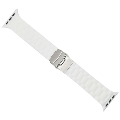 Cinturino Per Apple Watch Series 1-7 E Se White 42/44 Millimetri - Foto 3