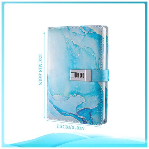Quaderno Con Lucchetto Uv - Diario Con Password A5 Blue - Foto 1