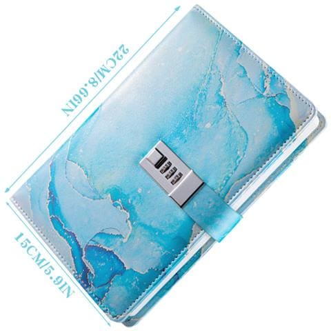 Quaderno Con Lucchetto Uv - Diario Con Password A5 Blue - Foto 2
