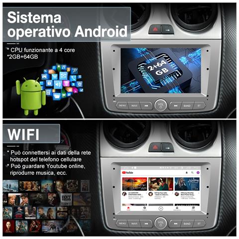 Autoradio Per Alfa Romeo Mito (2008-2019) Android 13 Car Radio (2+64gb) Con Carplay Android Auto Gps Bt Comandi Al Volante Fm Rds + Fotocamera Posteriore - Foto 8