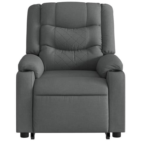 Poltrona Alzapersona Reclinabile Elettrica Grigio Scuro Tessuto - Foto 9