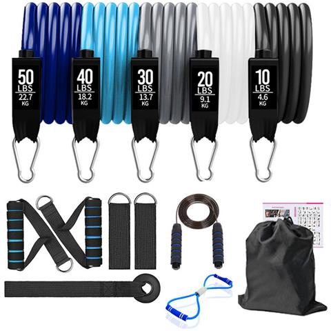 Set Di 11 Corde Di Resistenza Da 150 Libbre Per Allenamento Muscolare - Foto 1