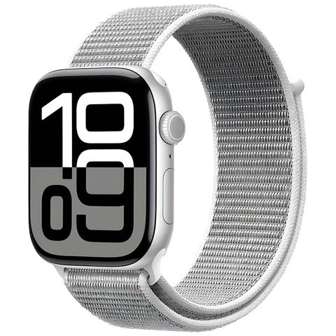 Bracciale Sport Per Apple Watch 38 / 40 / 41 / 42mm In Nylon Tessuto Velcro, Grigio - Foto 1