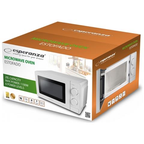 ESTOFADO Bianco Solo microonde Superficie piana 20 L 700 W - Foto 3
