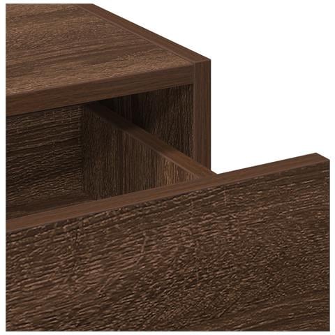 Tavolo da toeletta appendibile in rovere marrone 83x40x70 cm - Foto 9