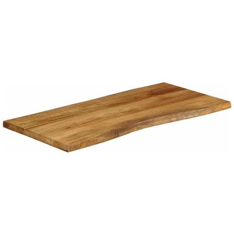Piano Tavolo 110x60x3,8 cm Bordi Vivi in Legno Massello Mango - Foto 2