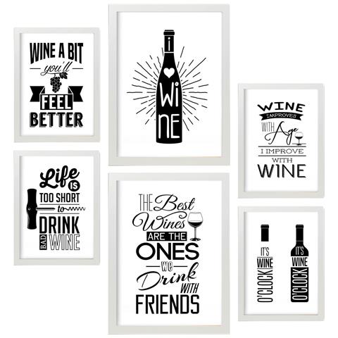 Set Di 6 Stampe Illustrazioni A Colori Di Caffè E Bevande In Cartelloni Pubblicitari Per La Casa A3 & A4 Cornice Bianca - Foto 1