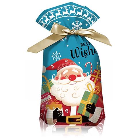 Sacchetti Di Natale Per Dolci, Design Renna Babbo Natale, 12x17cm, Confezione Da 50, Sacchetti Regalo Con Coulisse - Foto 3