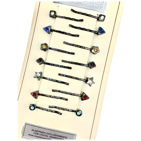 Confezione Da 14 Mini Forcine, Assortimento Geometrico E Di Cristallo Sw - Foto 1