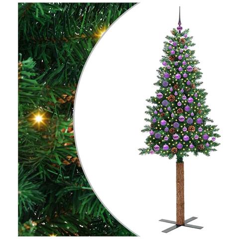 Albero di Natale snodato con 300 LED con supporto Verde 210 cm - Foto 1
