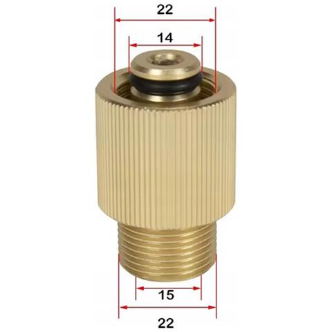Adattatore M22 In Ottone - Riduzione Filettatura Interna Ed Esterna | Compatibile Con Idropulitrici Kärcher, Lavor, Bosch, Nilfisk - Foto 2