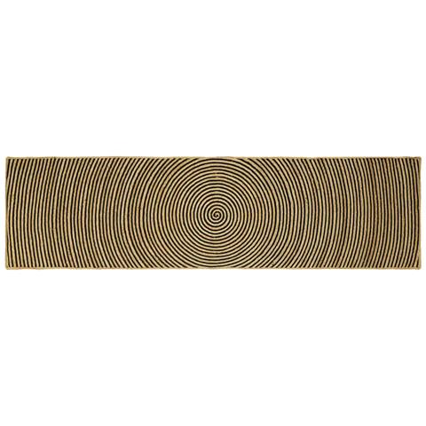 Tappeto Naturale e Nero 80 x 300 cm Juta - Foto 1