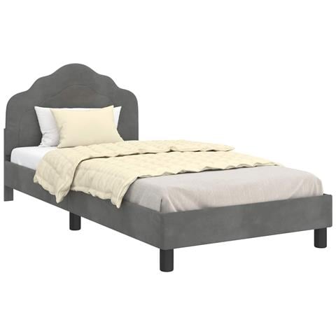 Struttura letto bambini con testata Grigio scuro 90 x 190 cm - Foto 1