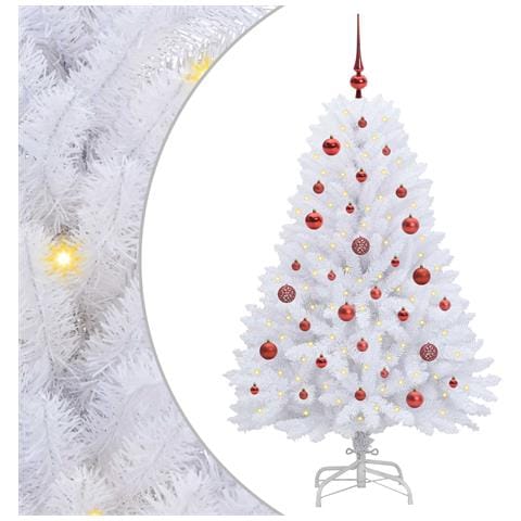 Albero di Natale Artificiale con Rami Pieghevoli Bianco 150 cm - Foto 1