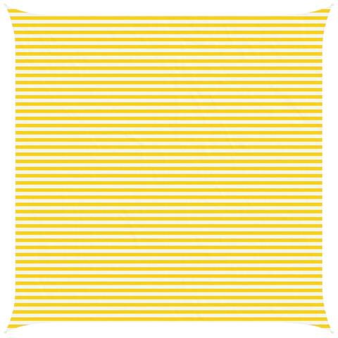 Vela da ombra solare Giallo e Bianco 6 x 6 m - Foto 1