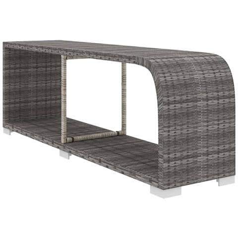 Set Divani da Giardino 10 pz con Cuscini in Polyrattan Grigio - Foto 9